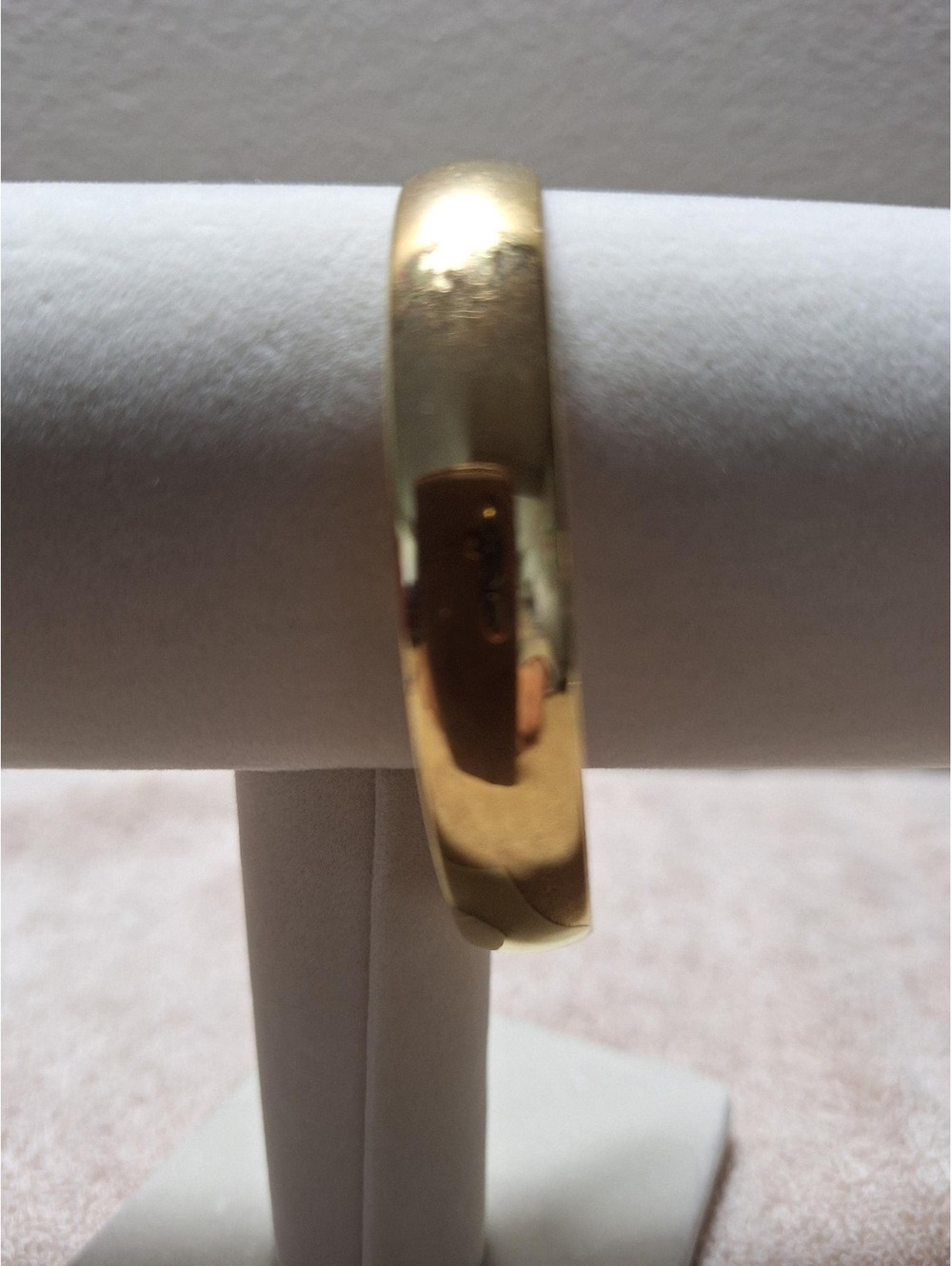 Vintage Monet bangle bracelet gold tone high polished